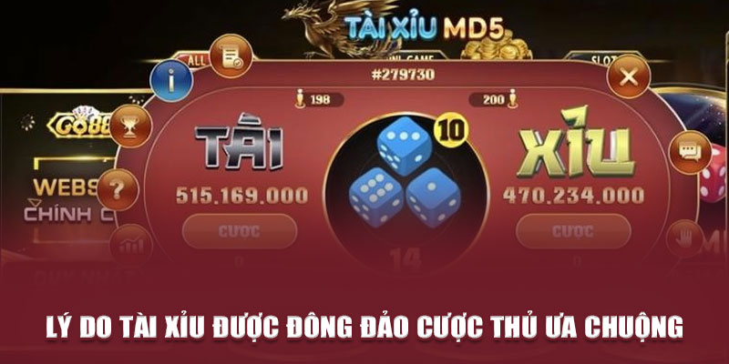 Lý do Tài Xỉu được đông đảo cược thủ ưa chuộng 